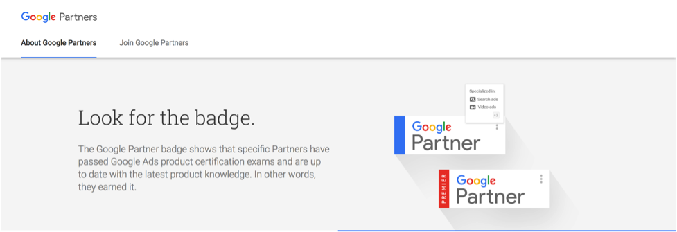 sign up for Google Partners