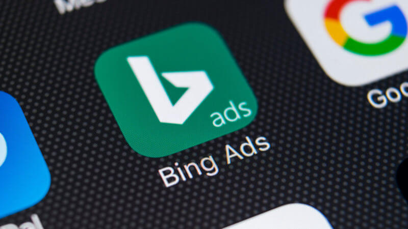 Bing Ads app icon on mobile device 