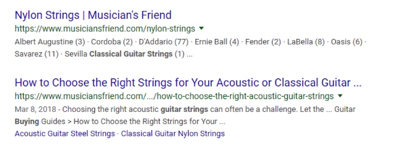 The content post from Musician's Friend of How to Choose to Right Strings for Your Acoustic or Classical Guitar is compelling.