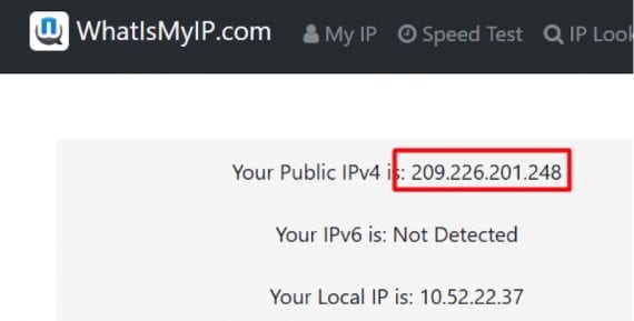 WhatIsMyIP.com can identify office, home, and company IP addresses.