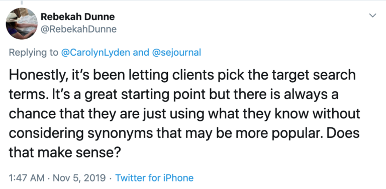 13. Letting Clients Pick the Search Terms