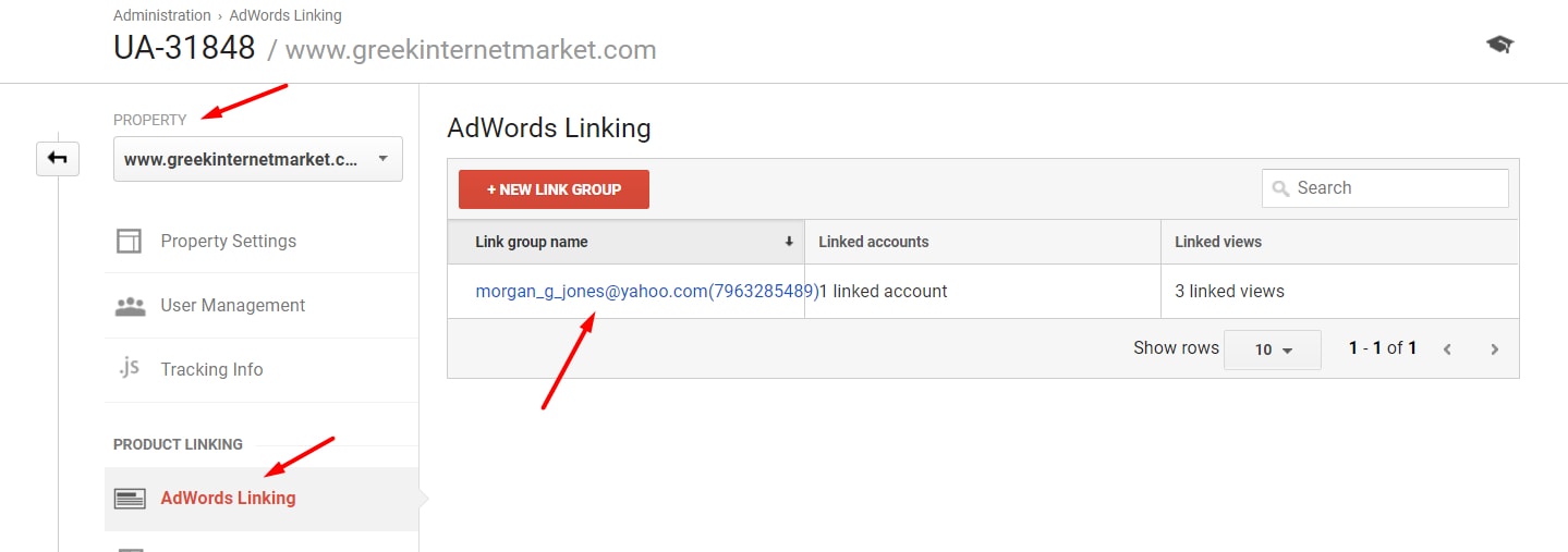 Ensure AdWords is linked to Analytics by going to Admin  Property  AdWords Linking.